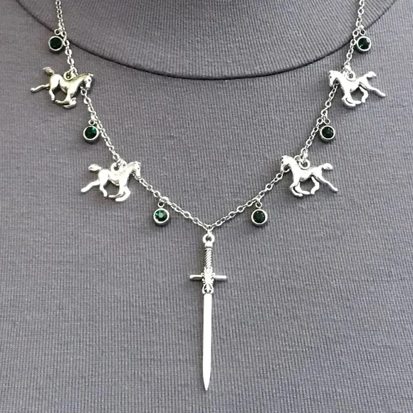 Éowyn's Necklace Lord of the Rings Warrior of Rohan Handmade Necklace, Sword - Picture 10 of 16